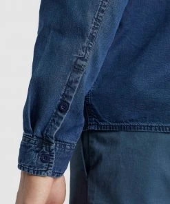 Khujo POSTO - Camicia - Denim Blau, Uomo -Offerte khujo Negozio 003a464f8781478fa9b54b6d0990dc90