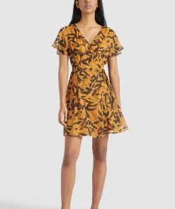 Khujo VARVARA - Vestito Estivo - Orange/black, Donna