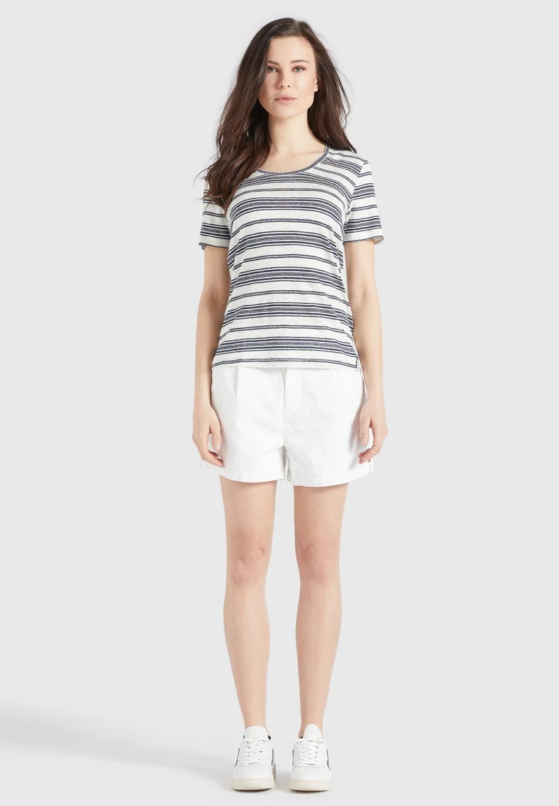 Khujo PERGOLA - T-shirt Basic - Naturweiß-dunkelblau Gestreift, Donna 6 Khujo PERGOLA - T-shirt Basic - Naturweiß-dunkelblau Gestreift, Donna - immagine 4