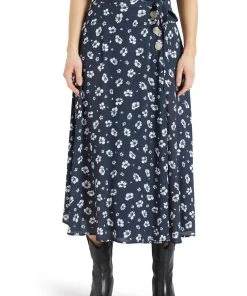 Khujo HEPKE - Gonna A Campana - Blau-weiß Geblümt, Donna -Offerte khujo Negozio 048a5877c99445bc8e163373a6e61d86