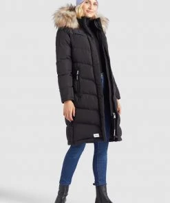 Khujo LUBECK LONG4 - Cappotto Invernale - Schwarz, Donna -Offerte khujo Negozio 04f316cbc6c4426b972501ffd4a6b3a1