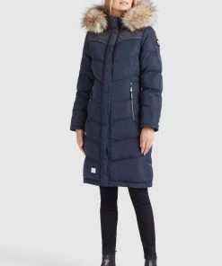 Khujo LUBECK LONG4 - Cappotto Invernale - Blau, Donna -Offerte khujo Negozio 054bf2bf7f8049fc98c3bf58d1bcfc02