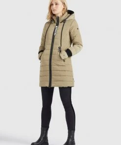 Khujo SHINE - Cappotto Invernale - Beige, Donna -Offerte khujo Negozio 05dcf18b4a0542d6afafc386994e5e40