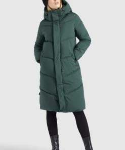 Khujo TORINO - Cappotto Invernale - Dunkelgrün, Donna
