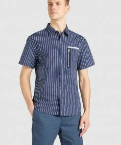 Khujo SKELTON - Camicia - Blue, Uomo