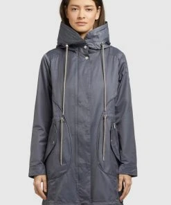 Khujo ONDA2 - Parka - Graublau, Donna