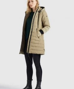 Khujo SHINE - Cappotto Invernale - Beige, Donna -Offerte khujo Negozio 0eb53404c1354bd4b2977a7a378651ac