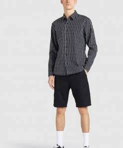 Khujo WAITE - Camicia - Schwarz Gestreift, Uomo -Offerte khujo Negozio 101dd7b013774387bb8651084b2c5031