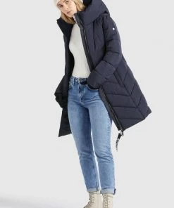 Khujo SUVA - Cappotto Invernale - Dunkelblau, Donna -Offerte khujo Negozio 10a1d055ae3b4b1bbb56c09cf3eaf12b