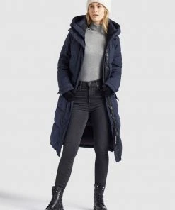 Khujo MANTEL DAKOTA - Cappotto Invernale - Dunkelblau, Donna -Offerte khujo Negozio 10eaf53a7be4453ab0d97df2bf949b46
