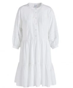 Khujo CREPES - Vestito Estivo - Weiß, Donna -Offerte khujo Negozio 12b17cdda44444b694420801a0230f5f