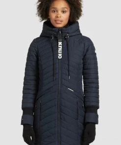 Khujo MANTEL TOOTS STRUCTURED - Cappotto Invernale - Dunkelblau, Donna -Offerte khujo Negozio 141baa8c8e72468e8c3137f3d030d1c1