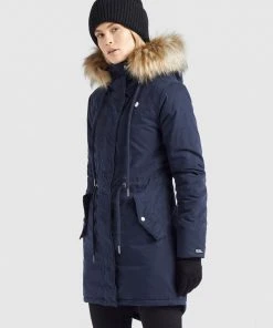 Khujo CODISH - Cappotto Invernale - Dunkelblau, Donna -Offerte khujo Negozio 158801c67a3f46269584cb141f64eac6