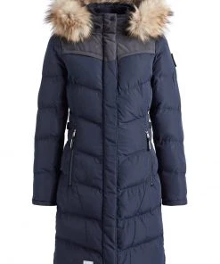 Khujo LUBECK LONG4 - Cappotto Invernale - Blau, Donna -Offerte khujo Negozio 15c6e04221a74079bdf5d69880b3dddd
