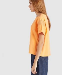 Khujo REAGAN - T-shirt Con Stampa - Orange, Donna -Offerte khujo Negozio 1d929cb9e0974e2f9ca257eb3e31a9fc