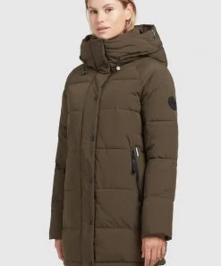 Khujo DORASI - Cappotto Invernale - Khaki, Donna