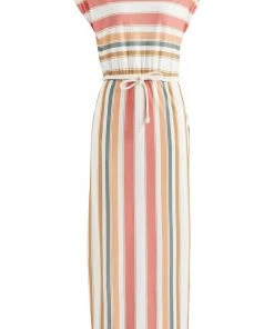 Khujo DOREEN - Vestito Lungo - Mehrfarbig Gestreift, Donna -Offerte khujo Negozio 1f97f1f5254348dfbcb88cb7e78c25d7