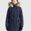 Khujo CODISH - Cappotto Invernale - Dunkelblau, Donna -Offerte khujo Negozio 203eb9e8690c4bb9a92d5e82373111a6