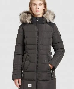 Khujo AMARAY2 - Cappotto Invernale - Dunkelgrau, Donna