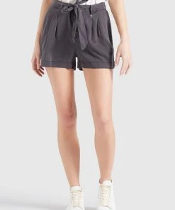 Khujo INDIRA - Shorts - Grau Gewaschen, Donna