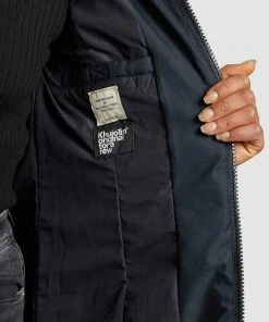 Khujo MANTEL TOOTS STRUCTURED - Cappotto Invernale - Dunkelblau, Donna -Offerte khujo Negozio 25bd07633bdd49cbb5549f8c125017f6