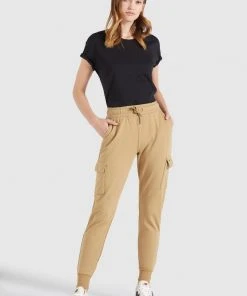 Khujo STACI - Pantaloni Sportivi - Beige, Donna