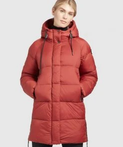 Khujo NIDALEE - Cappotto Invernale - Blassrot, Donna