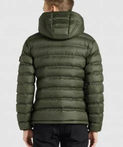 Khujo TUDOR - Giacca Invernale - Dunkeloliv Polyester, Uomo -Offerte khujo Negozio 2afd6b04223b46e19bec8862d5ec6281