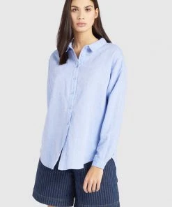 Khujo SAHAR - Camicia - Blau, Donna