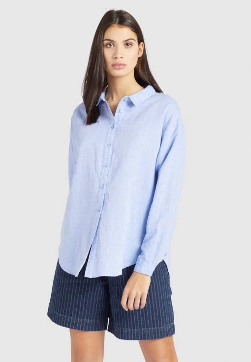 Khujo SAHAR - Camicia - Blau, Donna -Offerte khujo Negozio 2c883ee09f874376a8a26c9884c88d91