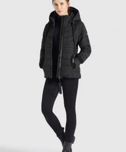 Khujo STRUCTURED - Giacca Invernale - Schwarz, Donna -Offerte khujo Negozio 2cb78d3ac1ce4e259895f692d547dfc7