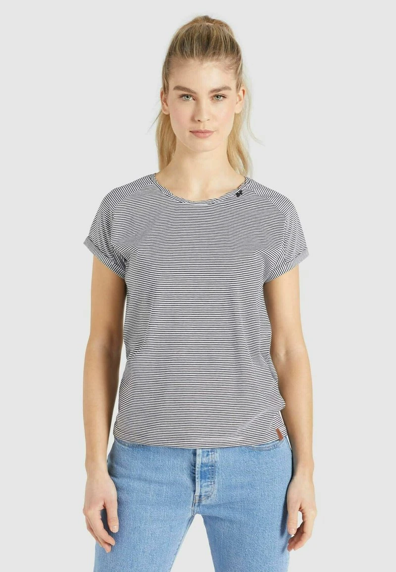 Khujo BABSI - T-shirt Con Stampa - Schwarz Weiß Gestreift, Donna 3 Khujo BABSI - T-shirt Con Stampa - Schwarz Weiß Gestreift, Donna