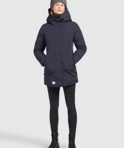 Khujo KANDA - Cappotto Invernale - Dark Blue, Donna -Offerte khujo Negozio 2e846a486caa4d27b0068e2569c4bfde