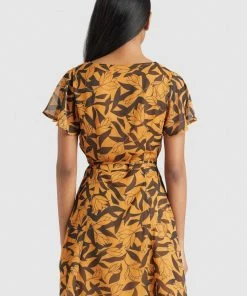 Khujo VARVARA - Vestito Estivo - Orange/black, Donna -Offerte khujo Negozio 32c765252ee54931a037d93cf9254776