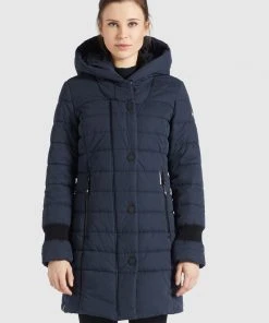 Khujo CONSTANZE PEACHED - Cappotto Invernale - Dunkelblau, Donna