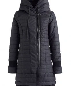 Khujo MANTEL TOPSY2 - Cappotto Invernale - Schwarz Weiß Meliert, Donna -Offerte khujo Negozio 3803fc6dc416409c8250eac3866a0eb9