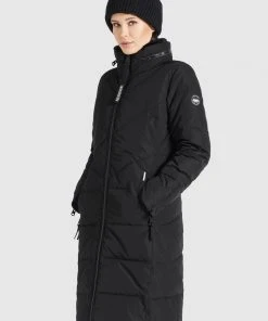 Khujo NETTE - Cappotto Invernale - Schwarz, Donna -Offerte khujo Negozio 3901089f1dcd443a9bd96b6595933dd0