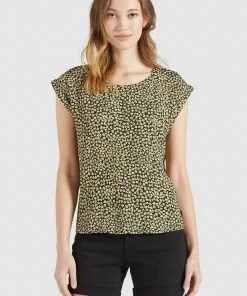 Khujo LOMBA - Camicetta - Schwarz-gelb Geblümt, Donna