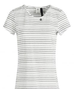 Khujo RAFAELA - T-shirt Con Stampa - Weiß-schwarz Gestreift, Donna -Offerte khujo Negozio 415e60ffc26e4def82b1dd95bdee7dd9