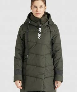 Khujo ELVA STRUCTURED - Cappotto Invernale - Dunkeloliv, Donna