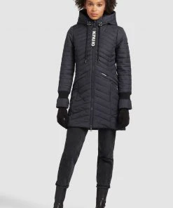 Khujo MANTEL TOOTS STRUCTURED - Cappotto Invernale - Grau, Donna