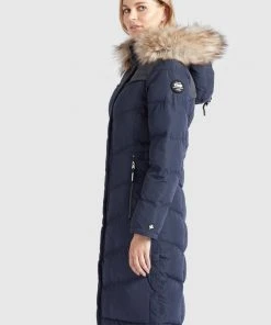 Khujo LUBECK LONG4 - Cappotto Invernale - Blau, Donna -Offerte khujo Negozio 4550a364720f4298a664d41e339ff944