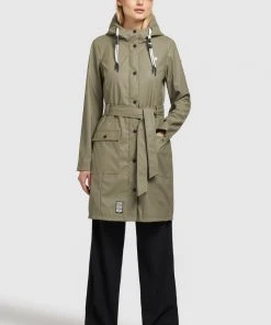 Khujo GLENNA - Impermeabile - Graugrün, Donna