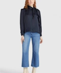 Khujo ASNAT - Camicetta - Dark Blue, Donna