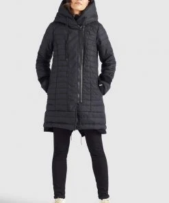 Khujo MANTEL TOPSY2 - Cappotto Invernale - Schwarz Weiß Meliert, Donna -Offerte khujo Negozio 470429b9b9734d4293a699b1c3f4030e