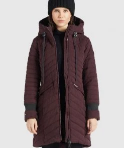 Khujo TOOTS PEACHED - Cappotto Invernale - Weinrot, Donna