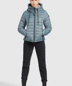 Khujo LOVINA2 SHINE - Giacca Leggera - Blaugrau, Donna
