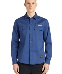 Khujo ROGER - Camicia - Blue, Uomo