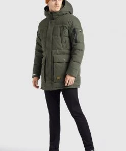 Khujo SHANCK - Cappotto Invernale - Dunkeloliv, Uomo -Offerte khujo Negozio 50cbd3260c0b4dcea7045c9fb2237203