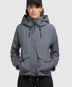 Khujo BLAIR - Giacca Da Mezza Stagione - Graublau, Donna